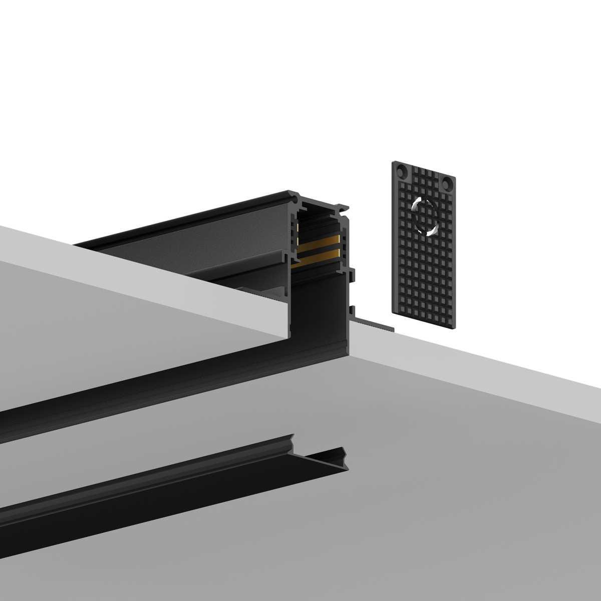 Электротовар Шинопровод встраиваемый Hesby Lighting ElDeko HSBL_0184 черный металл