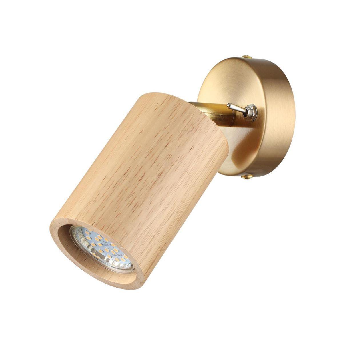Споты с 1 плафоном Светодиодный спот Odeon Light Minima Caucho 7061 коричневый дерево / шпон