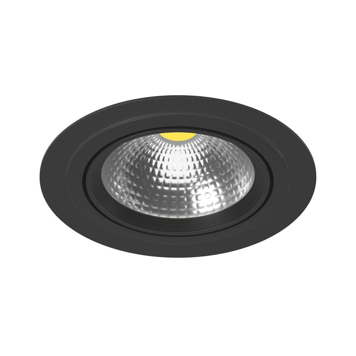 Светильник Комплект из светильника и рамки Lightstar Intero черный металл