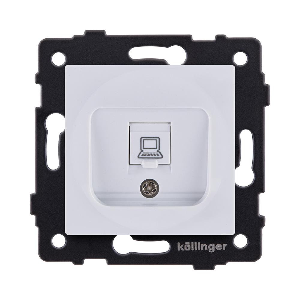Электротовар Розетка Ethernet RJ45 Cat.5, белый Kollinger REA-016WH для Aspekt, Eleganz, Reflex белый