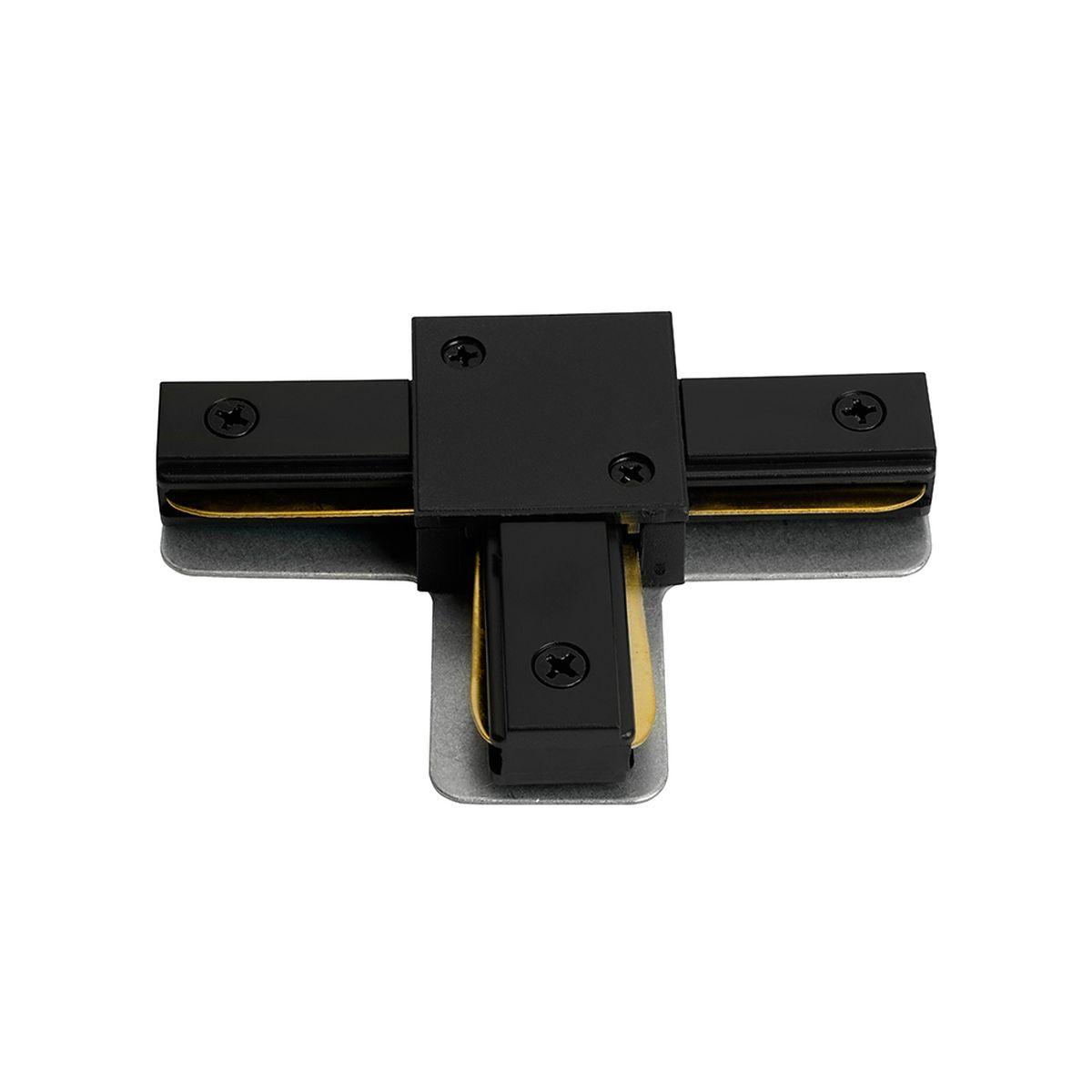 Трековые систем Коннектор Т-образный для шинопровода Feron LD1019 для CAB1007 51896 черный пластик