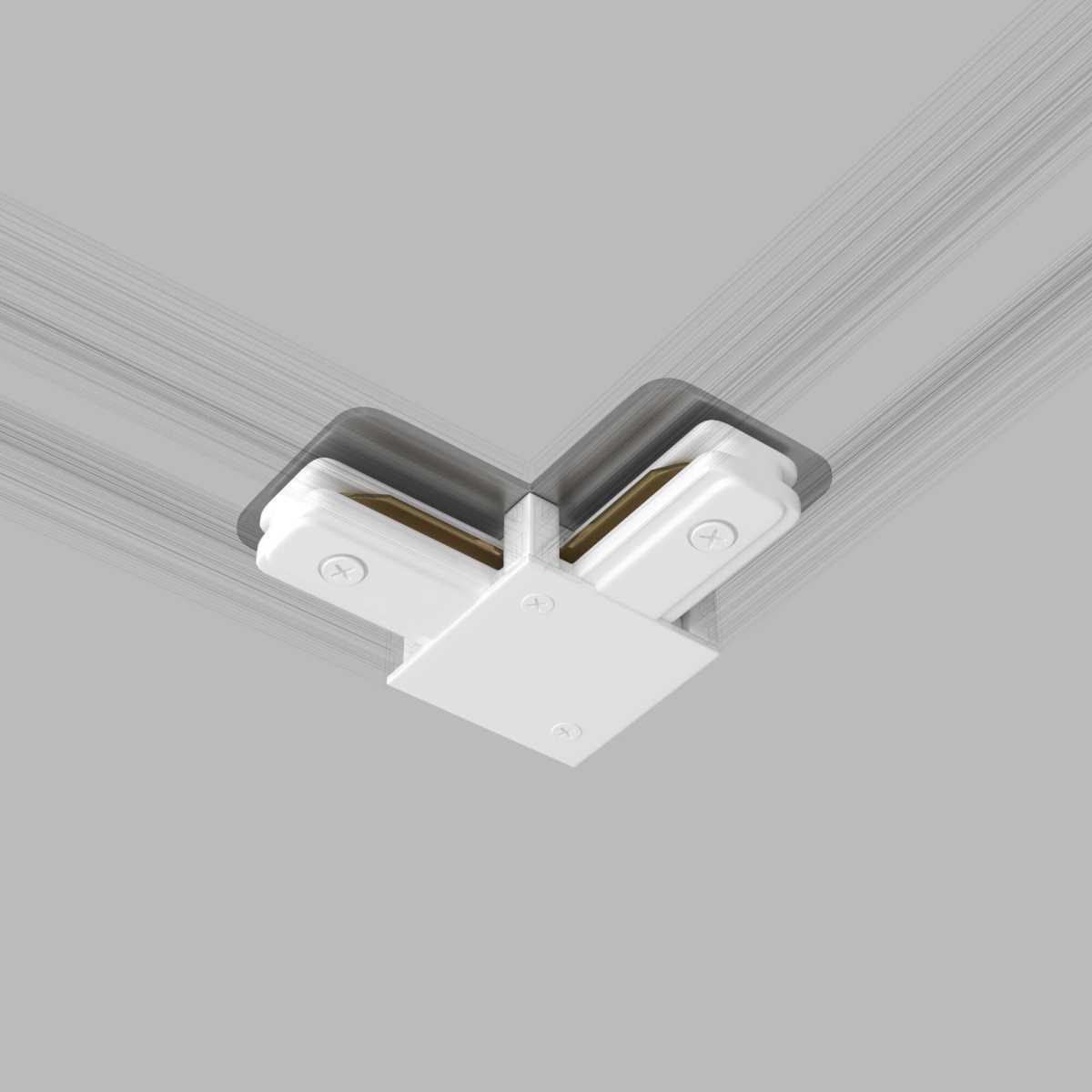 Трековые систем Коннектор угловой Elektrostandard TRC-1-1-L-WH a039596 белый пластик