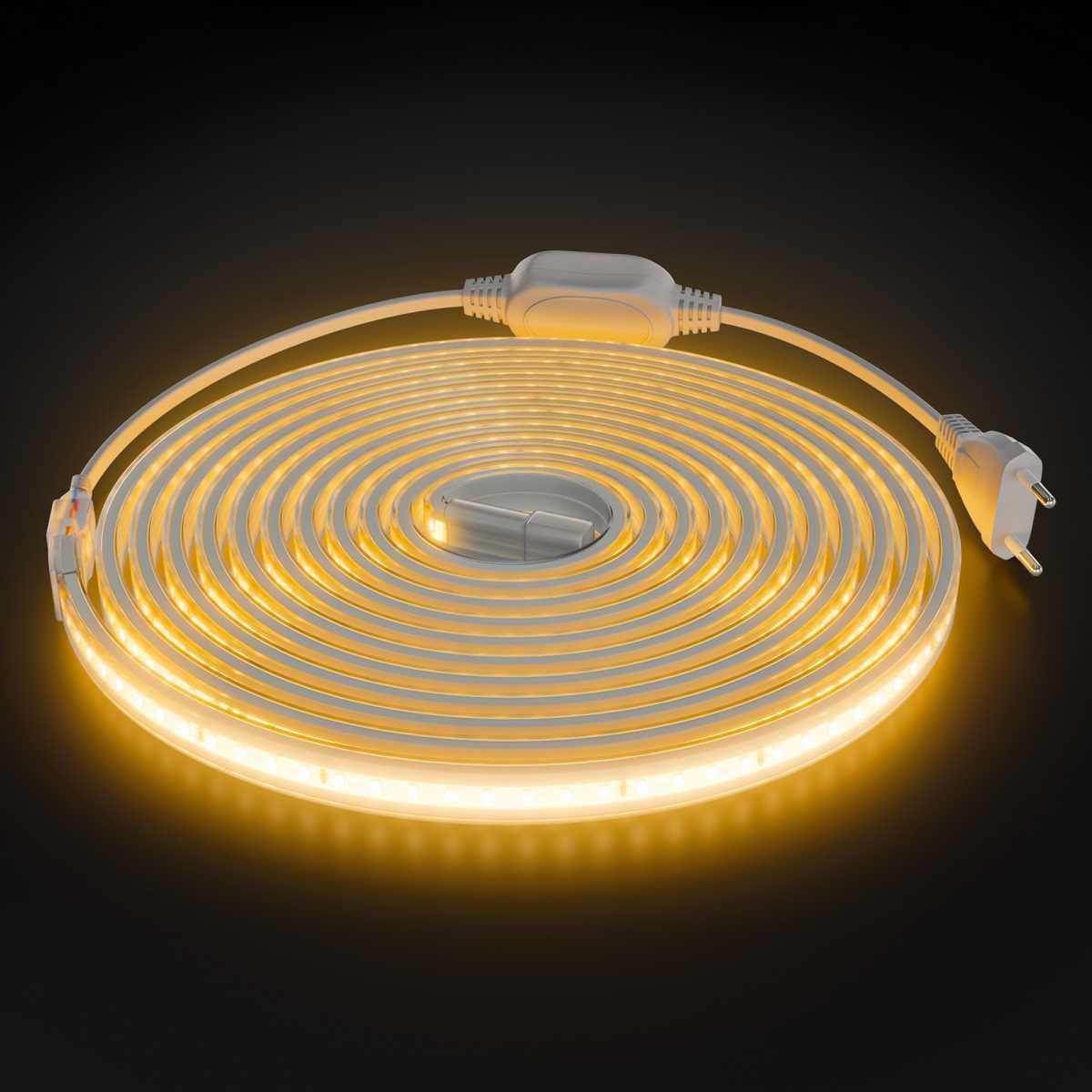 Светодиодные лент Комплект светодиодной влагозащищенной ленты Apeyron m 120LED m 2835SMD теплый белый