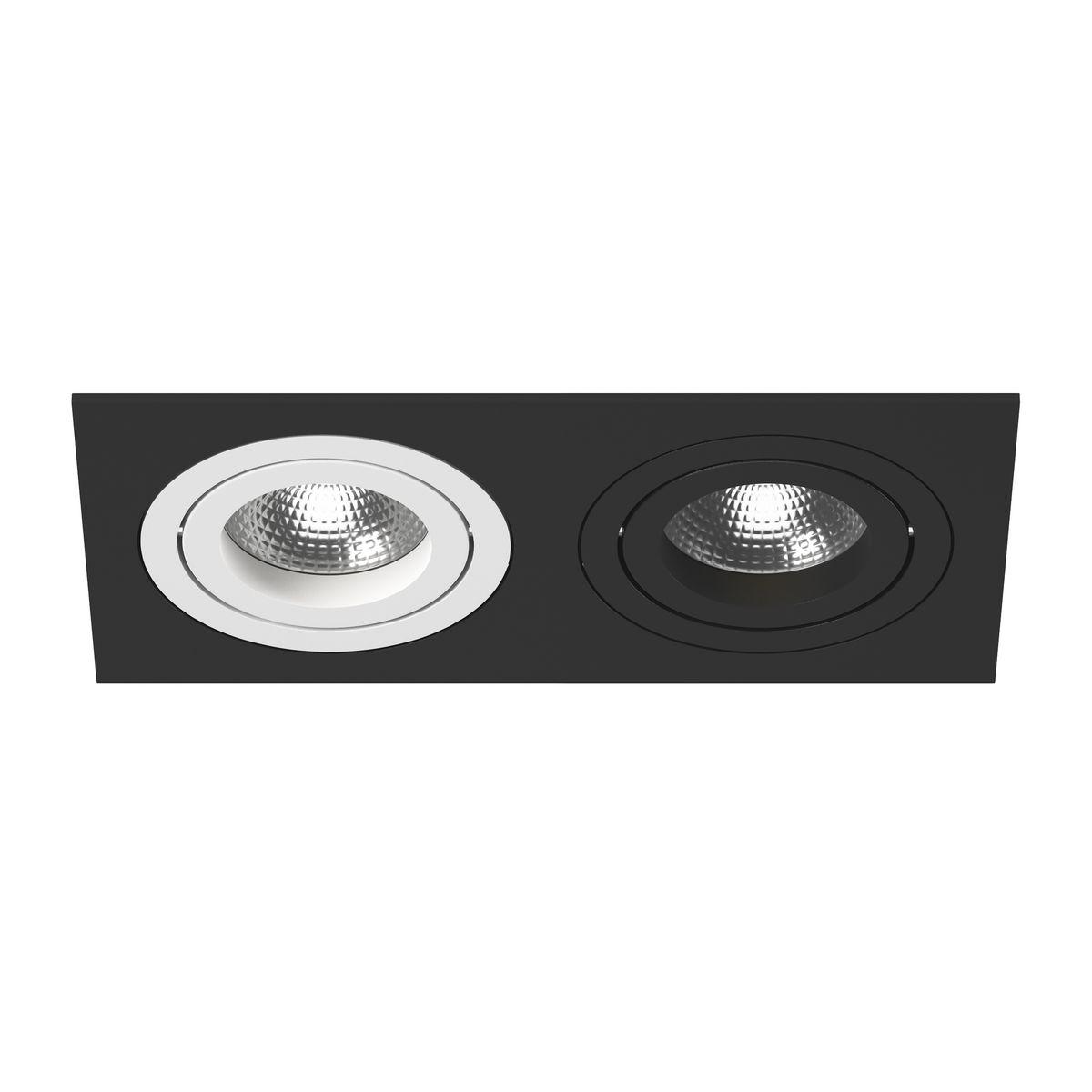 Светильник Комплект из светильника и рамки Lightstar Intero 16 (217527+217606+217607) черный металл