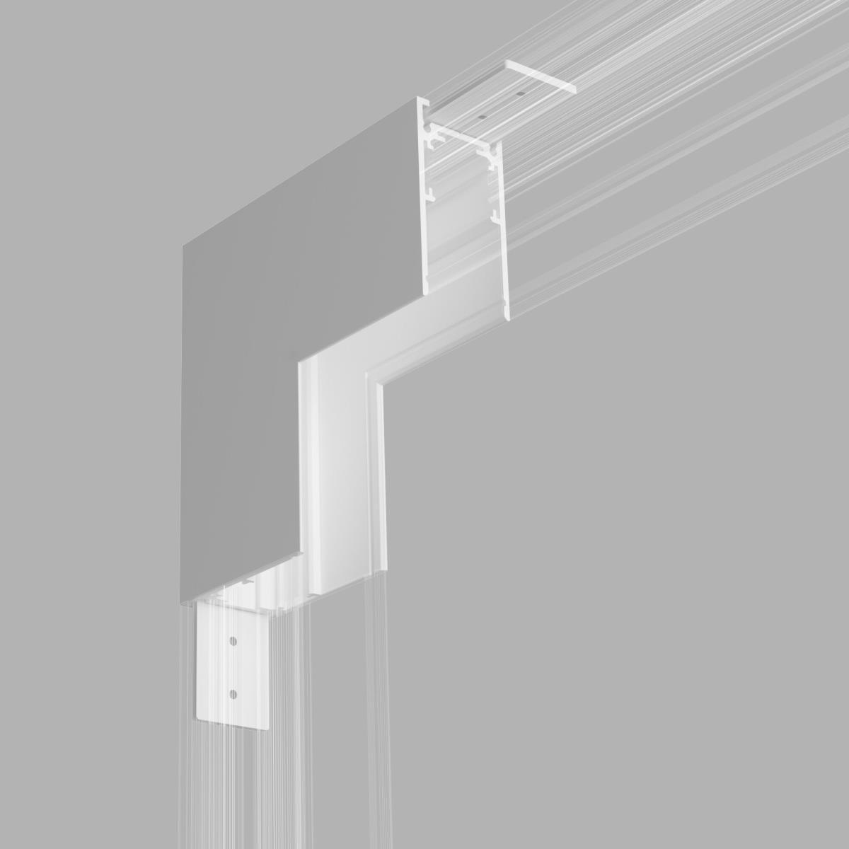 Трековые систем Коннектор угловой для накладного шинопровода Elektrostandard Slim Magnetic 85091 /… белый металл