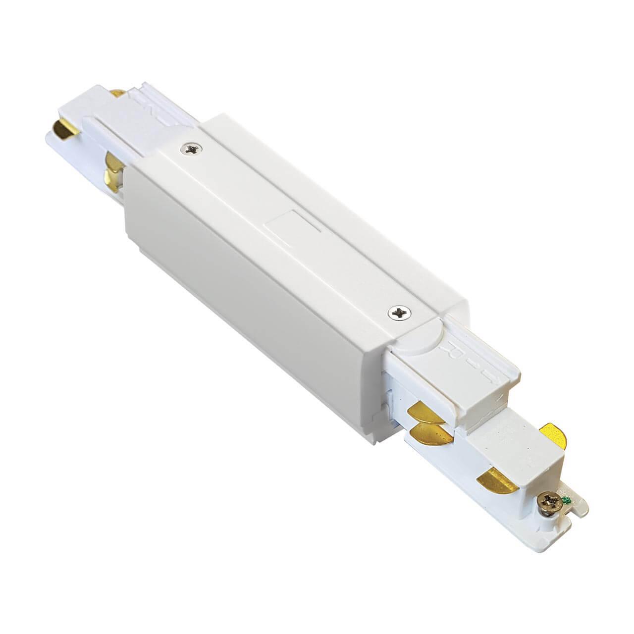 Трековые систем Коннектор прямой Ideal Lux Link Trimless Main Connector Middle WH Dali 246581 белый пластик