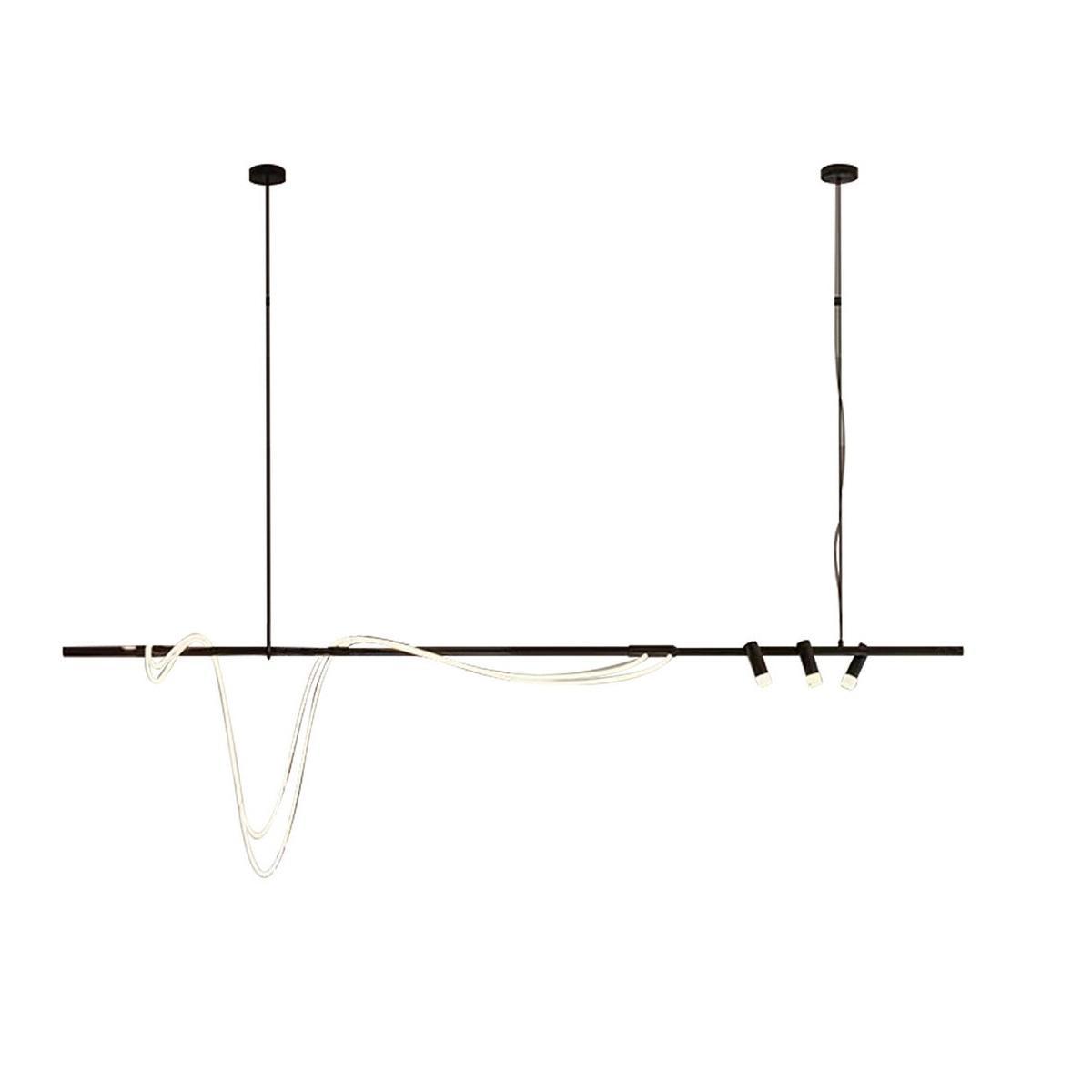 Подвесная люстра Подвесная светодиодная люстра Kink Light Кайли 08039-180A,19 черный металл