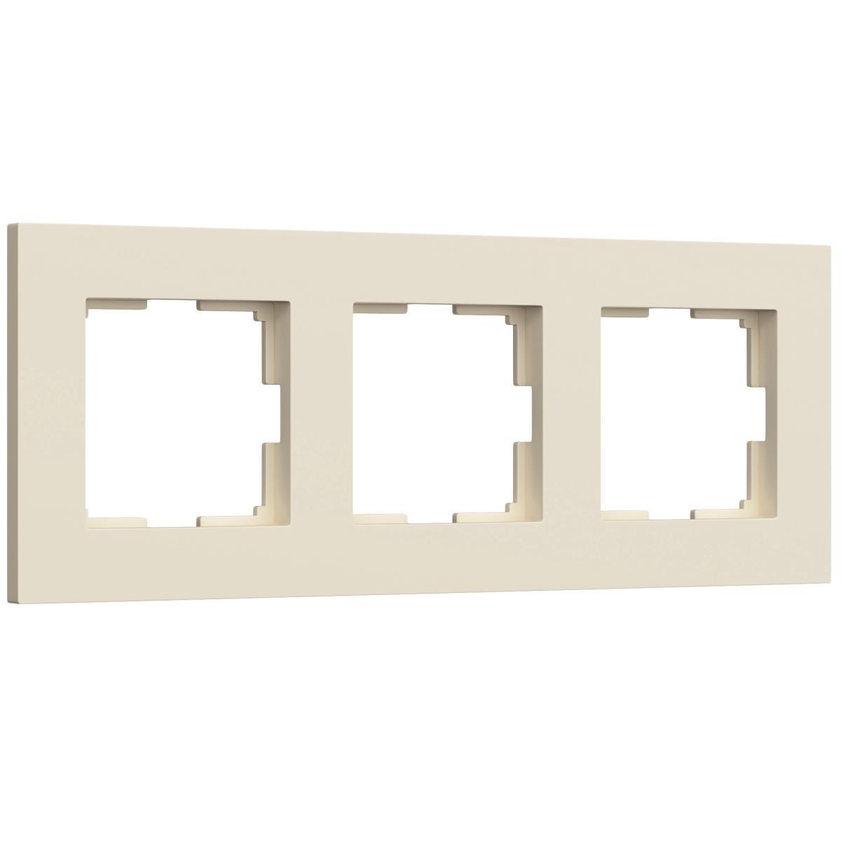 Электротовар Рамка на 3 поста Werkel Slab айвори матовый W0032962 4690389193446 бежевый пластик
