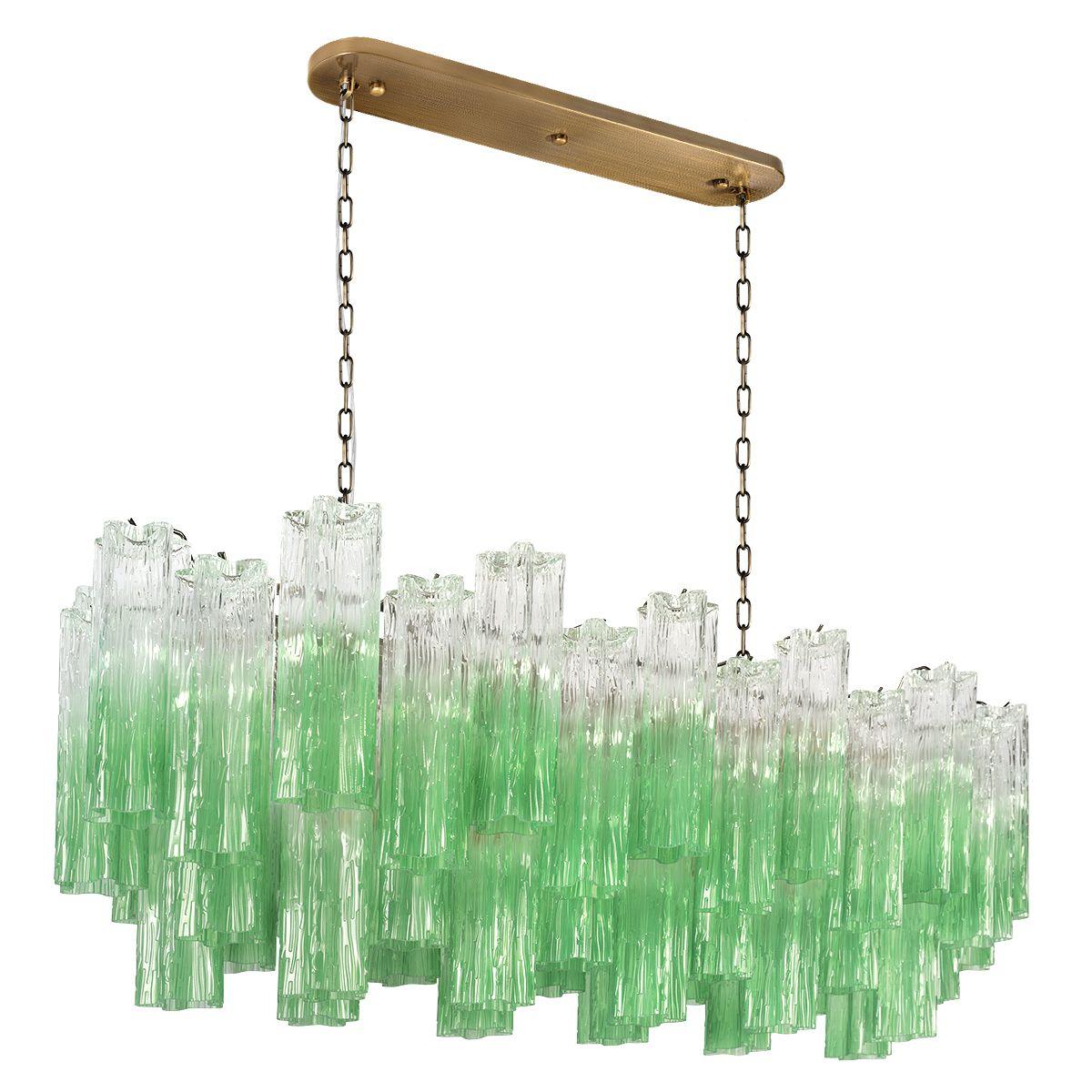 Подвесная люстра Люстра Murano 10580 1000R Clear green зеленый стекло