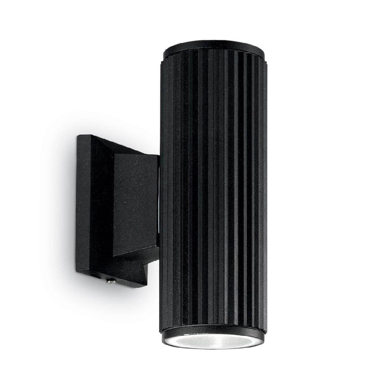 Уличное освещение Уличный настенный светильник Ideal Lux Base AP2 Nero 129433 черный металл