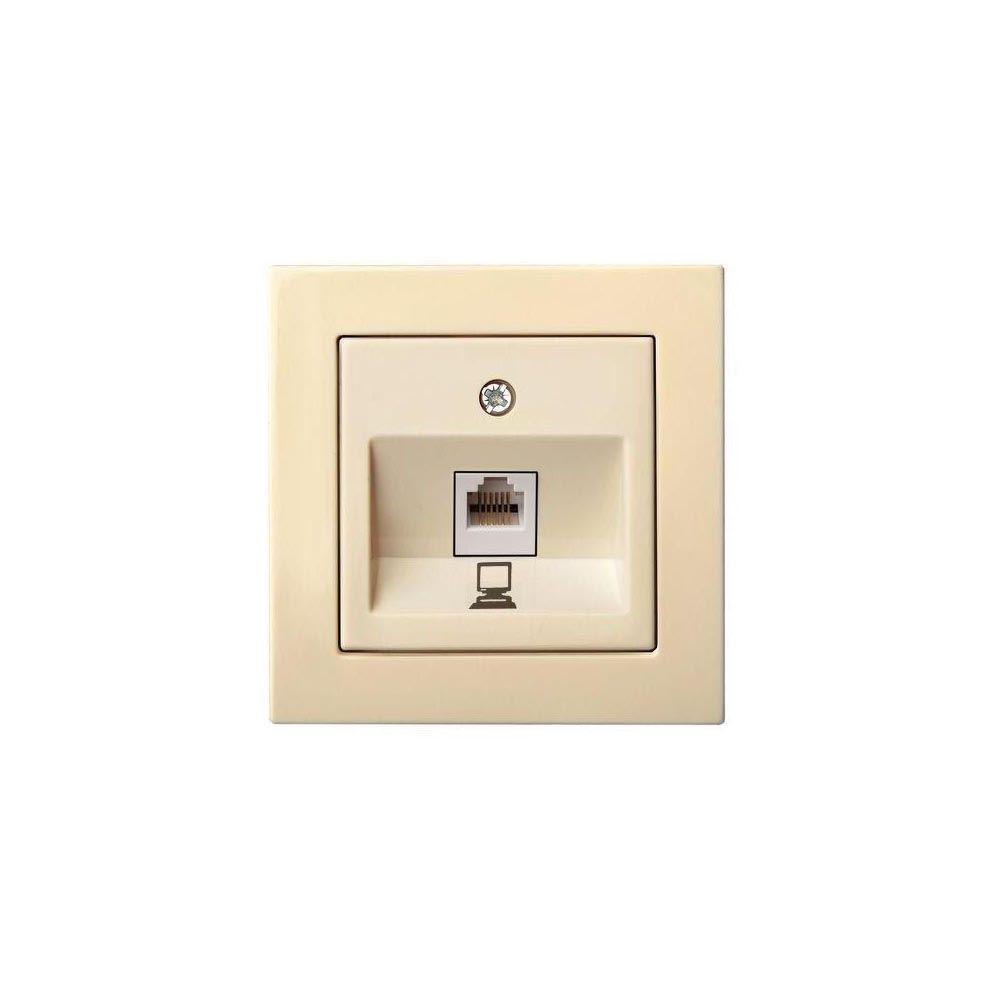 Электротовар Розетка RJ45 Liregus Epsilon бежевый 28-082 бежевый пластик