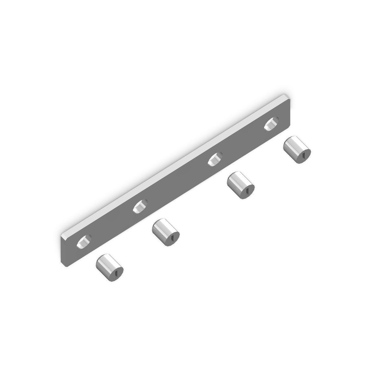 Трековые систем Соединитель прямой Ambrella Light Track System Magnetic 220V GL1071 серый металл