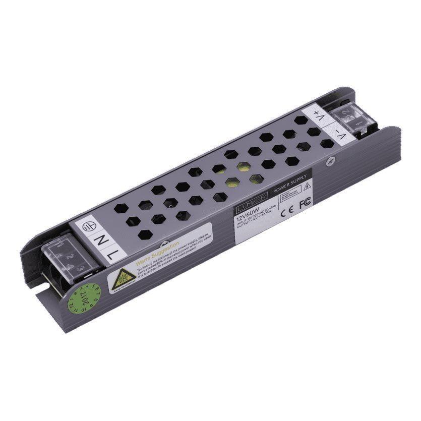 Светодиодные лент Блок питания SWG IP20 5A черный металл