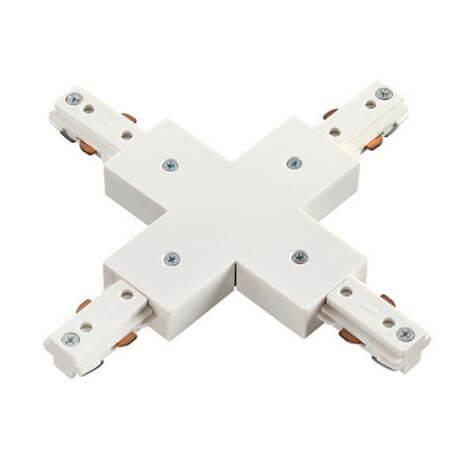 Трековые систем Соединитель крестовой Italline WSO 75 white белый пластик