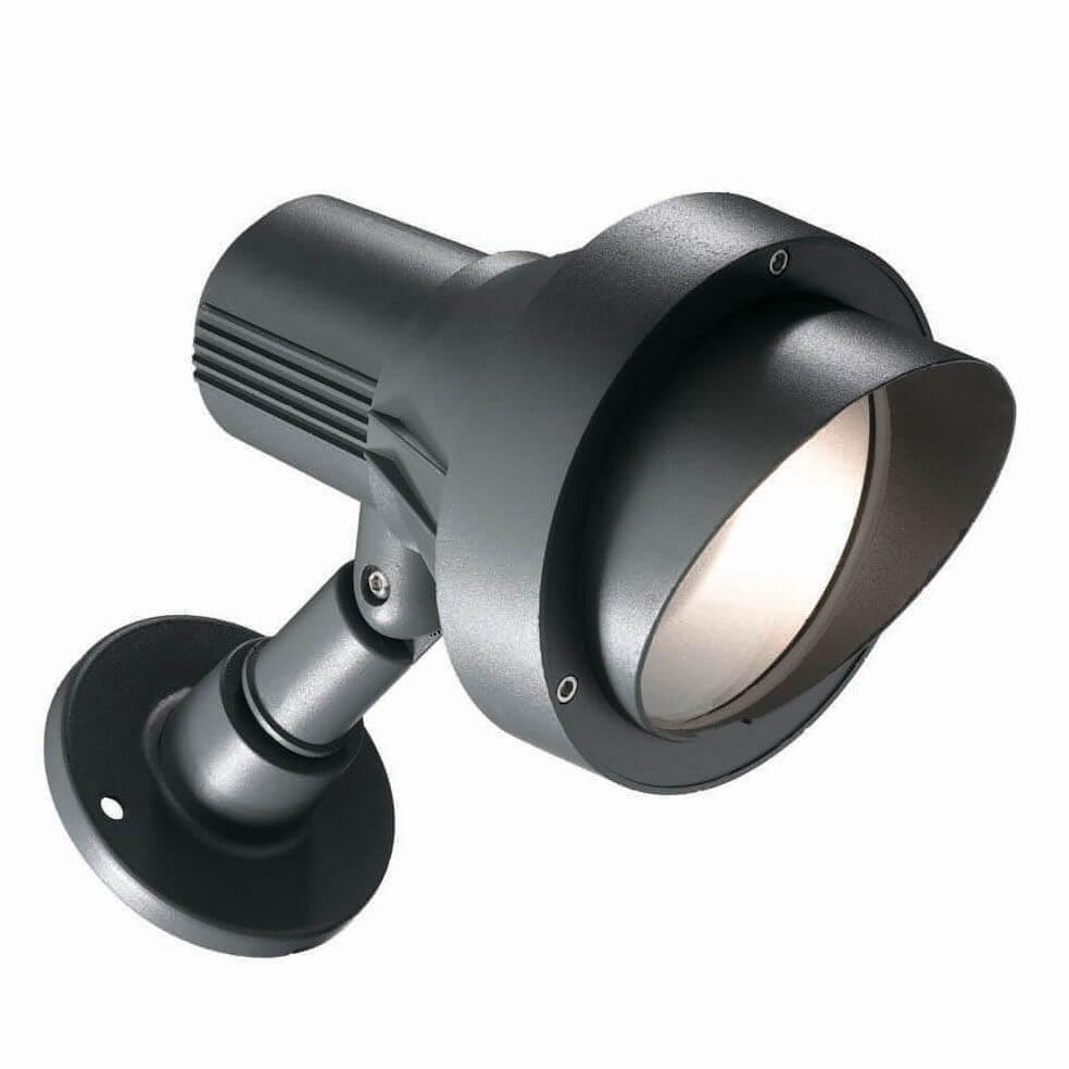 Уличное освещение Уличный настенный светильник Ideal Lux Terra AP1 Big Antracite 046167 серый металл