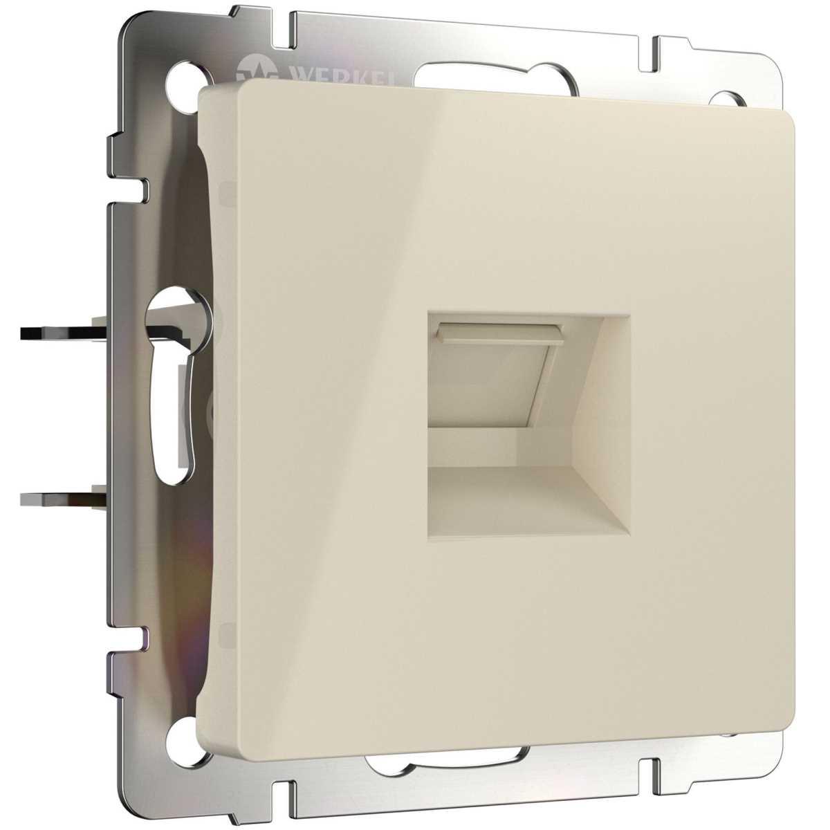 Электротовар Телефонная розетка Werkel RJ11 слоновая кость W1182003 4690389155888 бежевый пластик