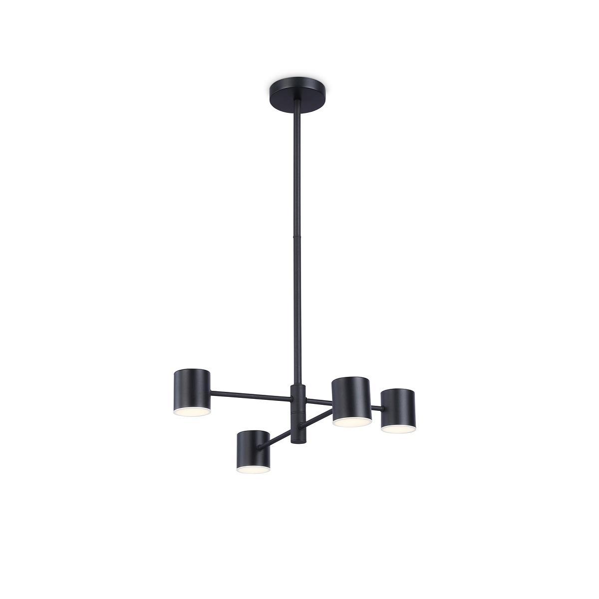 Люстры на штанге Подвесная светодиодная люстра Ambrella light Comfort LineTech черный металл