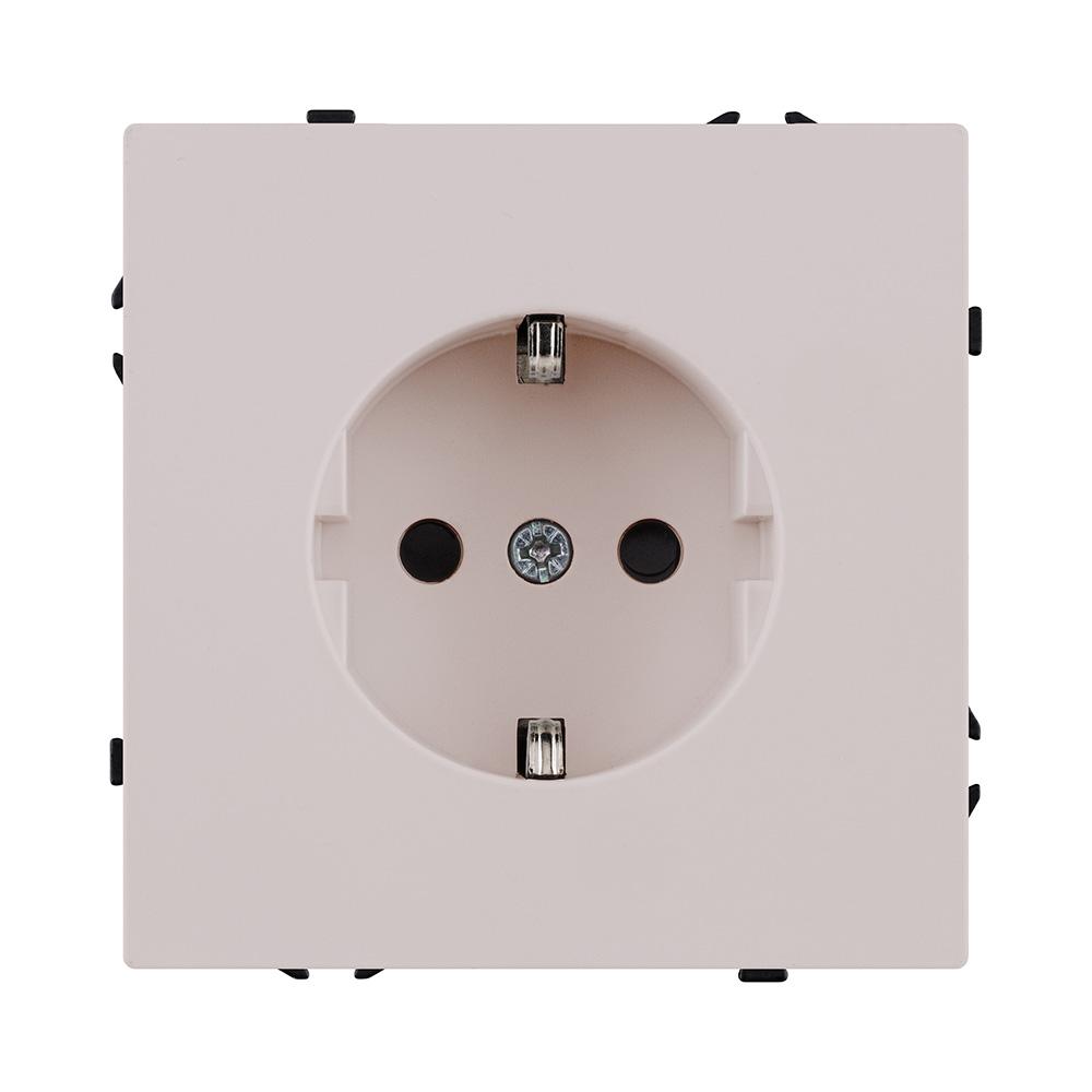 Электротовар Розетка штепсельная SCHUKO 16A / 250 В, кашемир матовый Kollinger Eclipse EC-014CM бежевый