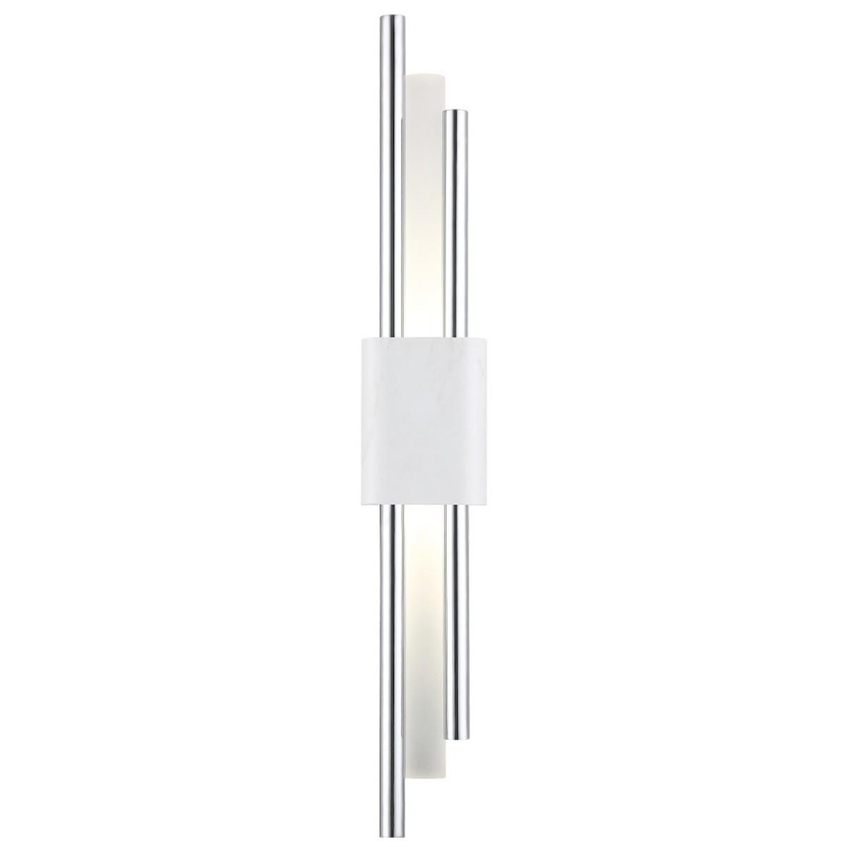 Настенные светильник Настенный светодиодный светильник Crystal Lux CARTA AP WHITE CHROME белый стекло