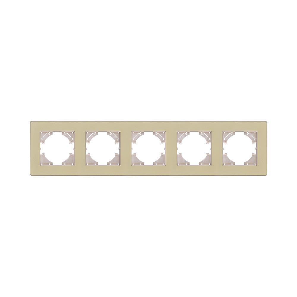 Электротовар Рамка 5-постовая, золотой Kollinger Eleganz Acryl EA5GD золото