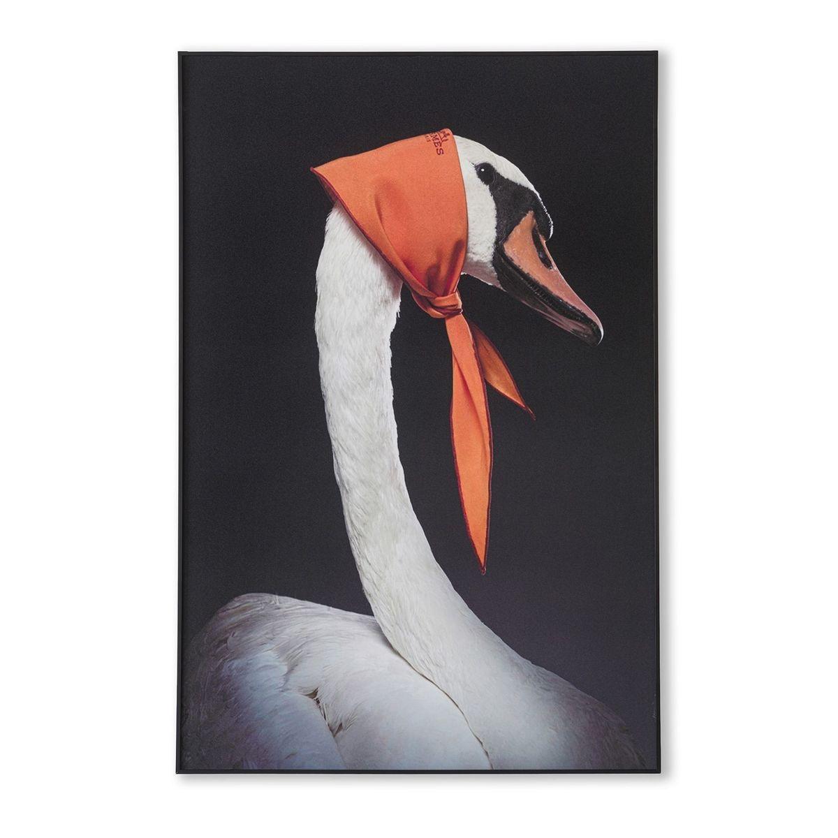 Предметы интерьера Картина Lumina Deco FP Hermes Swan 80-120 черный мдф / лдсп