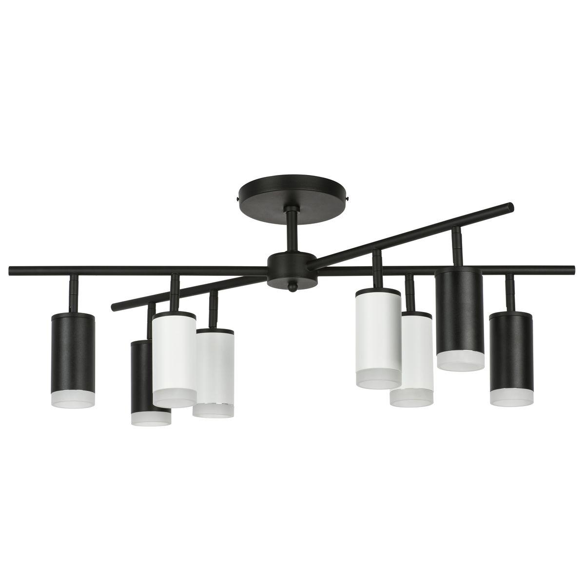 Светильник Комплект с потолочной люстрой Lightstar Rullo (571728+214437-4+214436-4+202430-8) черный пластик