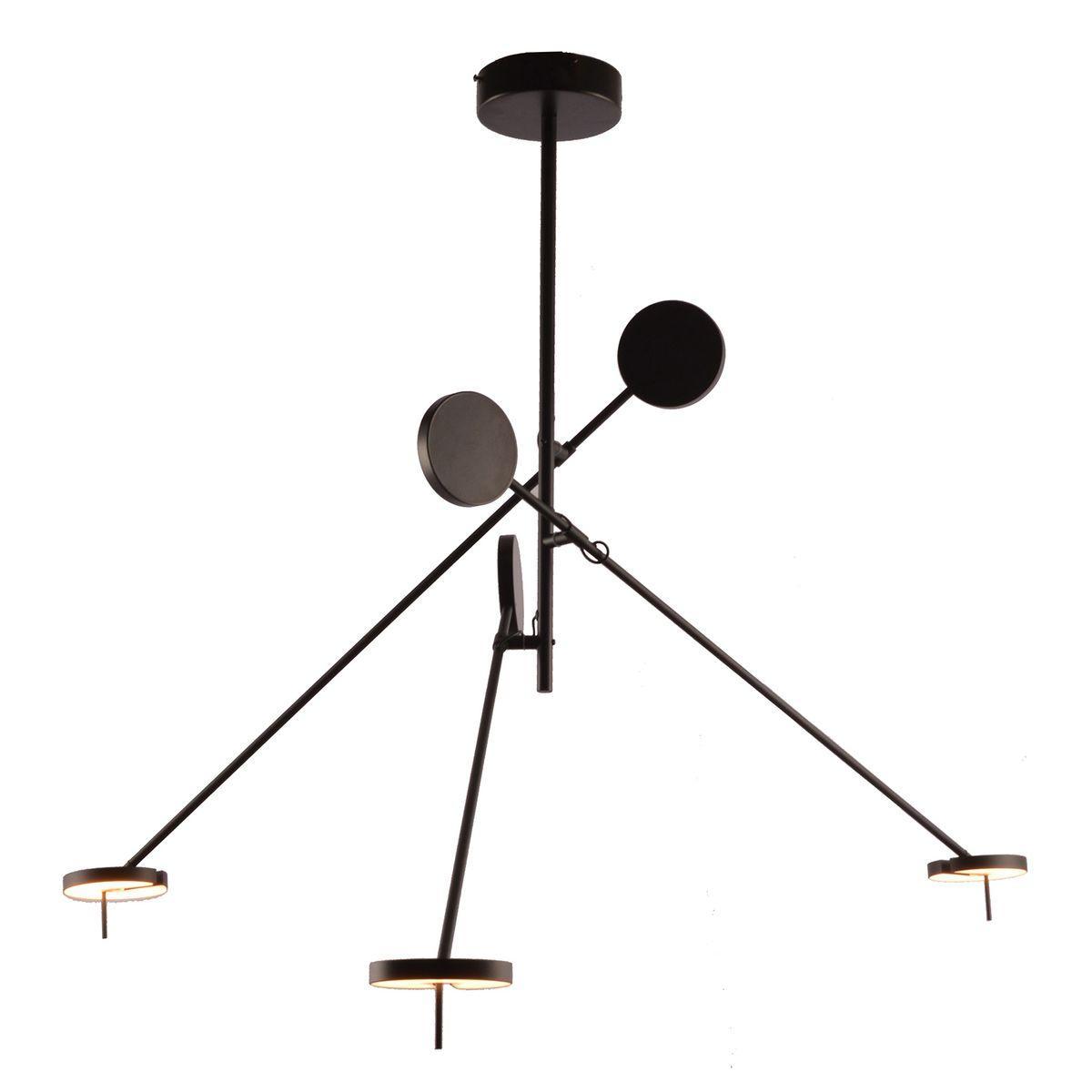 Люстры на штанге Подвесная светодиодная люстра Kink Light Некси 09440-3A,19() черный металл