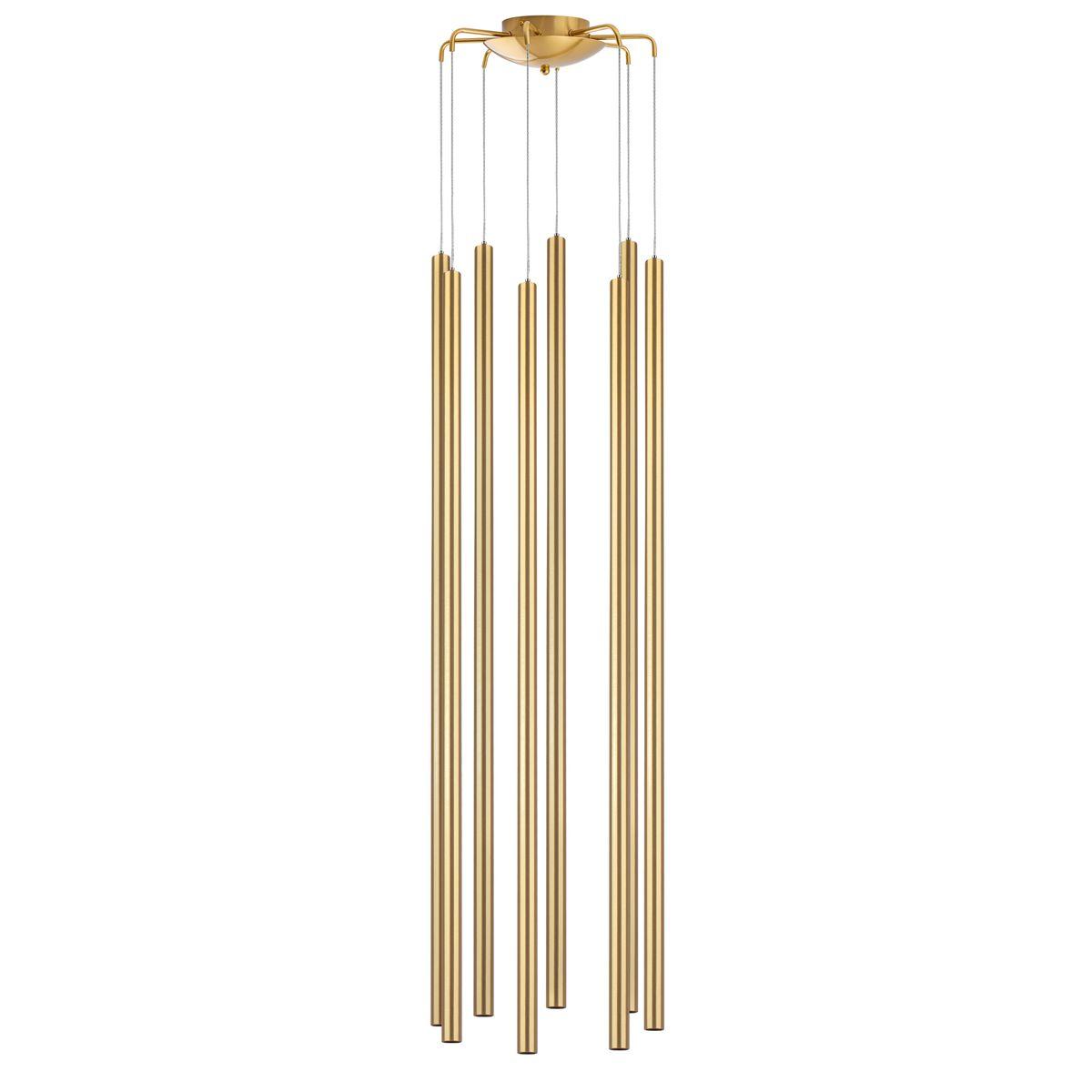 Светильник Комплект с подвесной люстрой Lightstar Tubo (574733+747443 (8шт) в стиле минимализм золото металл