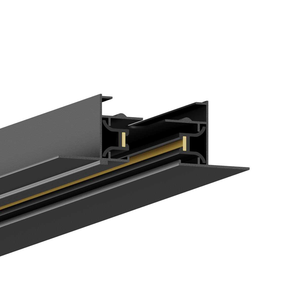 Трековые систем Шинопровод Hesby Lighting Skylite встраиваемый Однофазный 220В-2м, чёрный HSBL_0012 черный металл