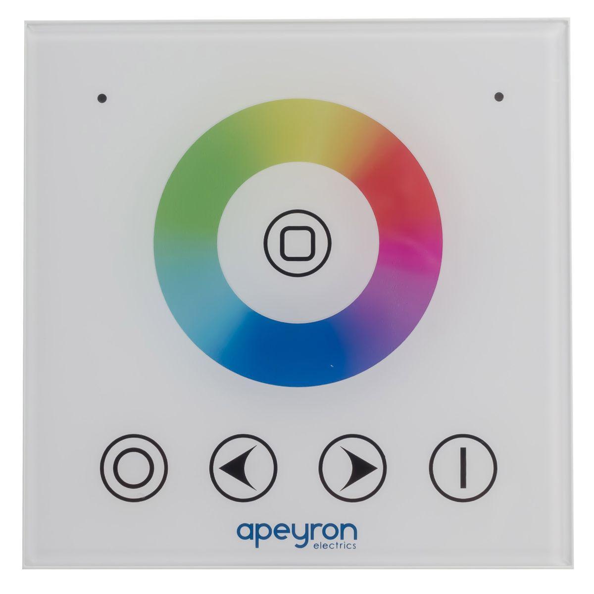 Светодиодные лент Контроллер встраиваемый RGB Apeyron 12 белый пластик