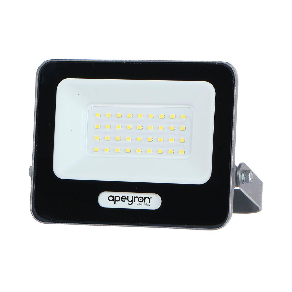 Уличное освещение Прожектор светодиодный Apeyron 30W 6500K 05-46 серый металл
