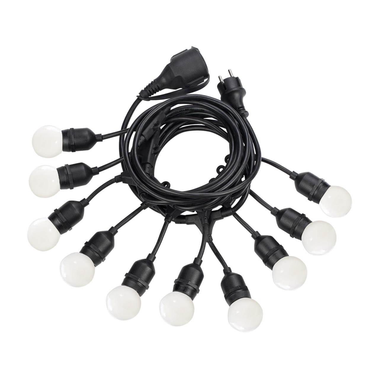 Уличное освещение Гирлянда Ideal Lux Fiesta SP10 Nero 246796 черный пластик