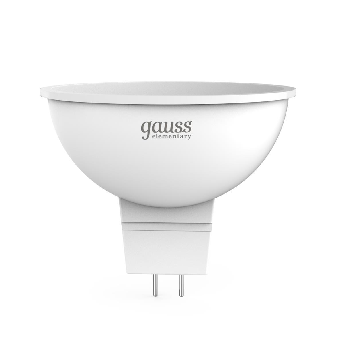 Лампочк Лампа светодиодная Gauss GU5.3 матовая белый пластик