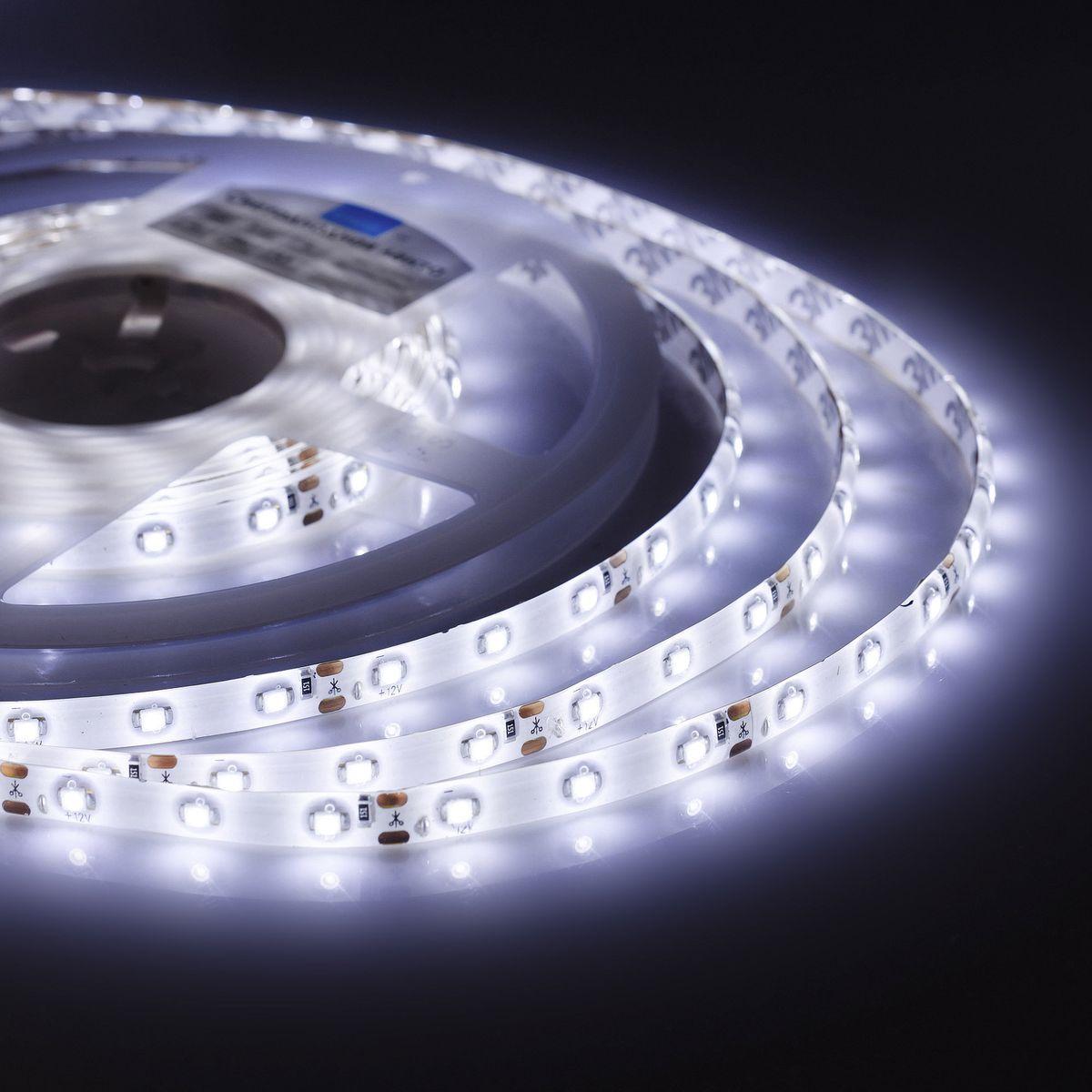 Светодиодные лент Светодиодная влагозащищенная лента Apeyron m 60LED m 3528SMD холодный белый 2,5M белый пластик