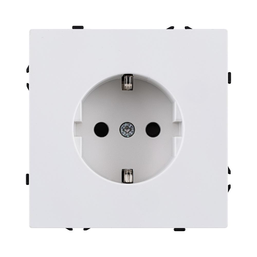 Электротовар Розетка штепсельная SCHUKO 16A / 250 В, белый глянцевый Kollinger Eclipse EC-014WG белый