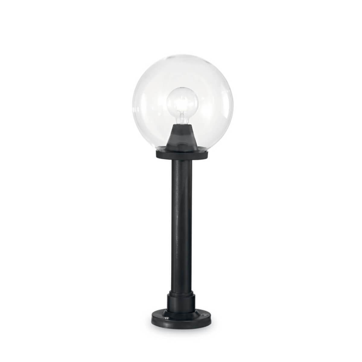 Уличное освещение Уличный светильник Ideal Lux Classic Globe PT1 Small Trasparente 187556 черный пластик