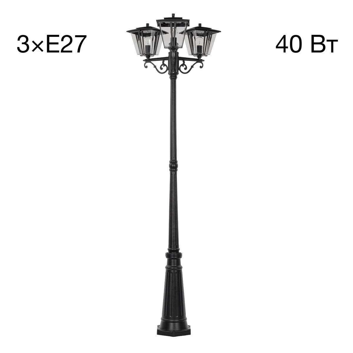 Уличное освещение Уличный светильник Citilux FORTS CLU10P3 черный металл