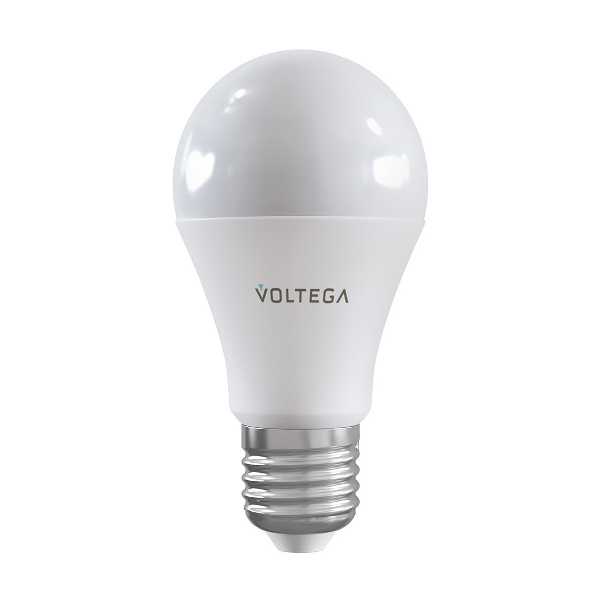 Лампочк Лампа светодиодная диммируемая Voltega матовая VG-A60E27cct-WIFI- белый пластик