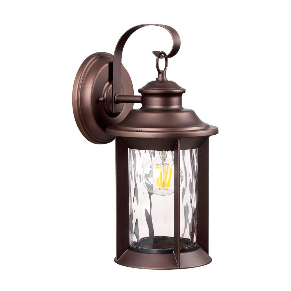 Уличное освещение Уличный настенный светильник Odeon Light Nature Mavret 4961 / 1W коричневый стекло