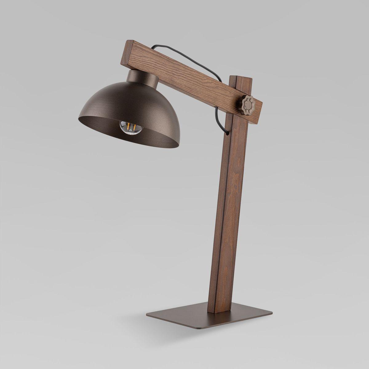 Настольная лампа Настольная лампа TK Lighting в скандинавском стиле коричневый дерево / шпон