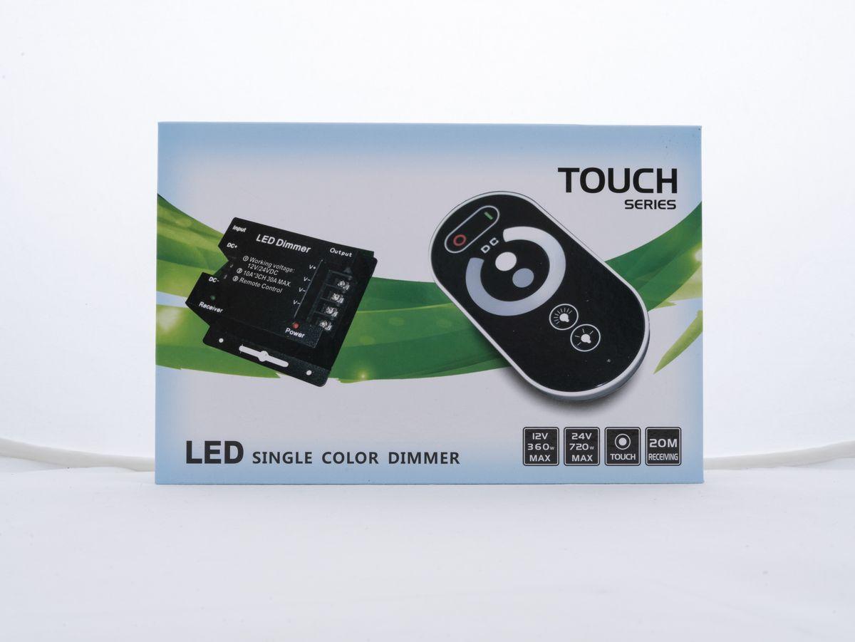 Светодиодные лент Контроллер одноцветный LEDS POWER T3 RF 30A сенсорный ПДУ черный пластик