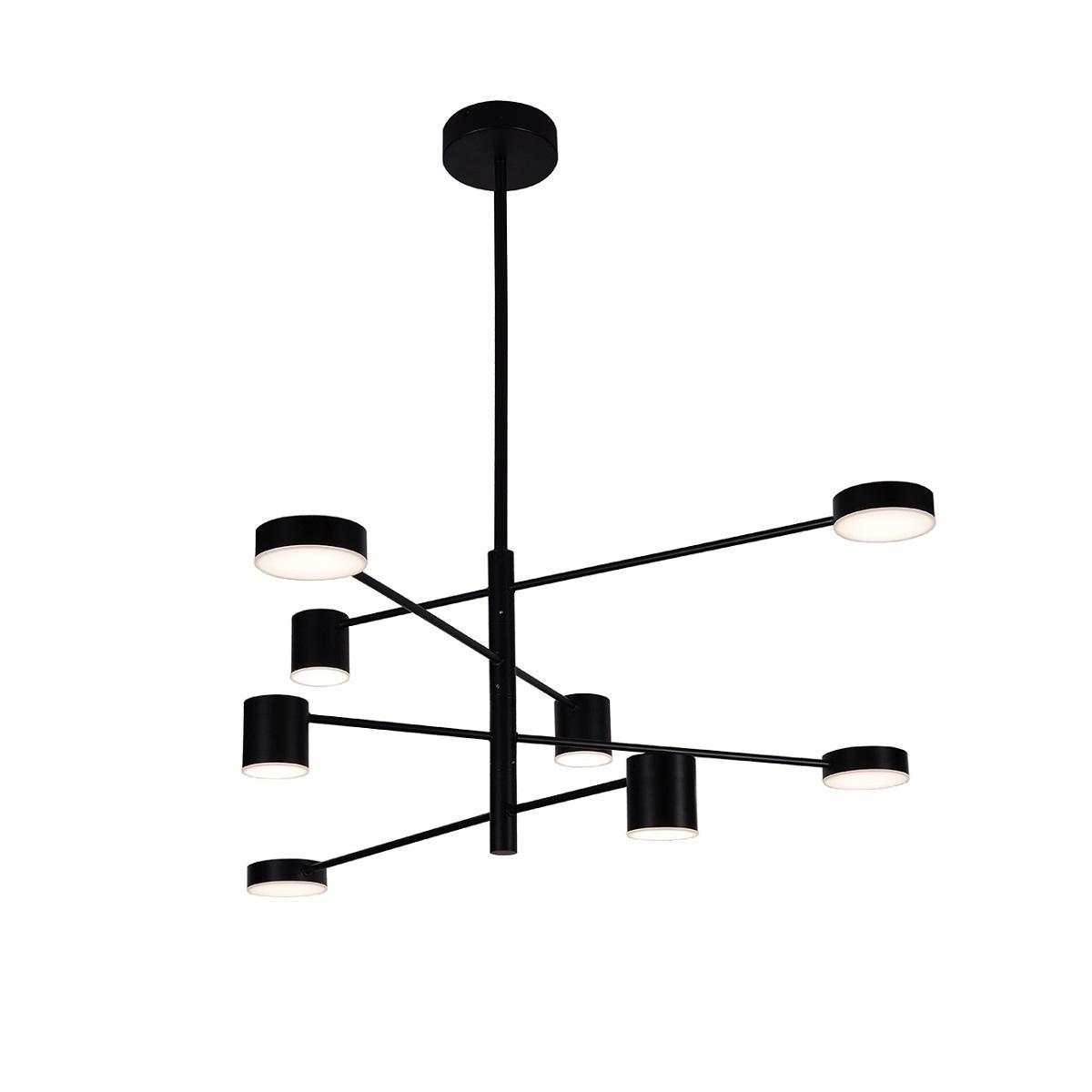 Люстры на штанге Подвесная светодиодная люстра Kink Light Мекли 07650-8D,19() черный металл
