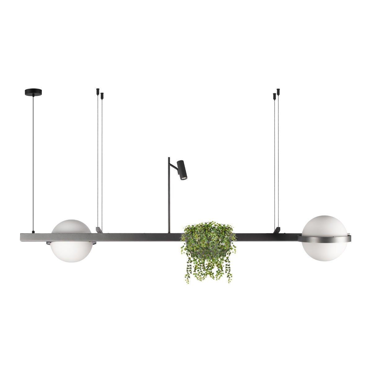 Подвесные светильник Светильник Jardin 10121 D Dark grey серый стекло