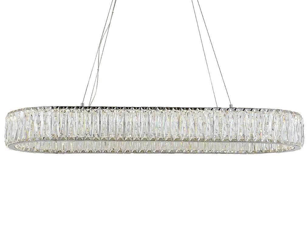 Потолочная люстра Люстра 8240N 90 oval прозрачный металл