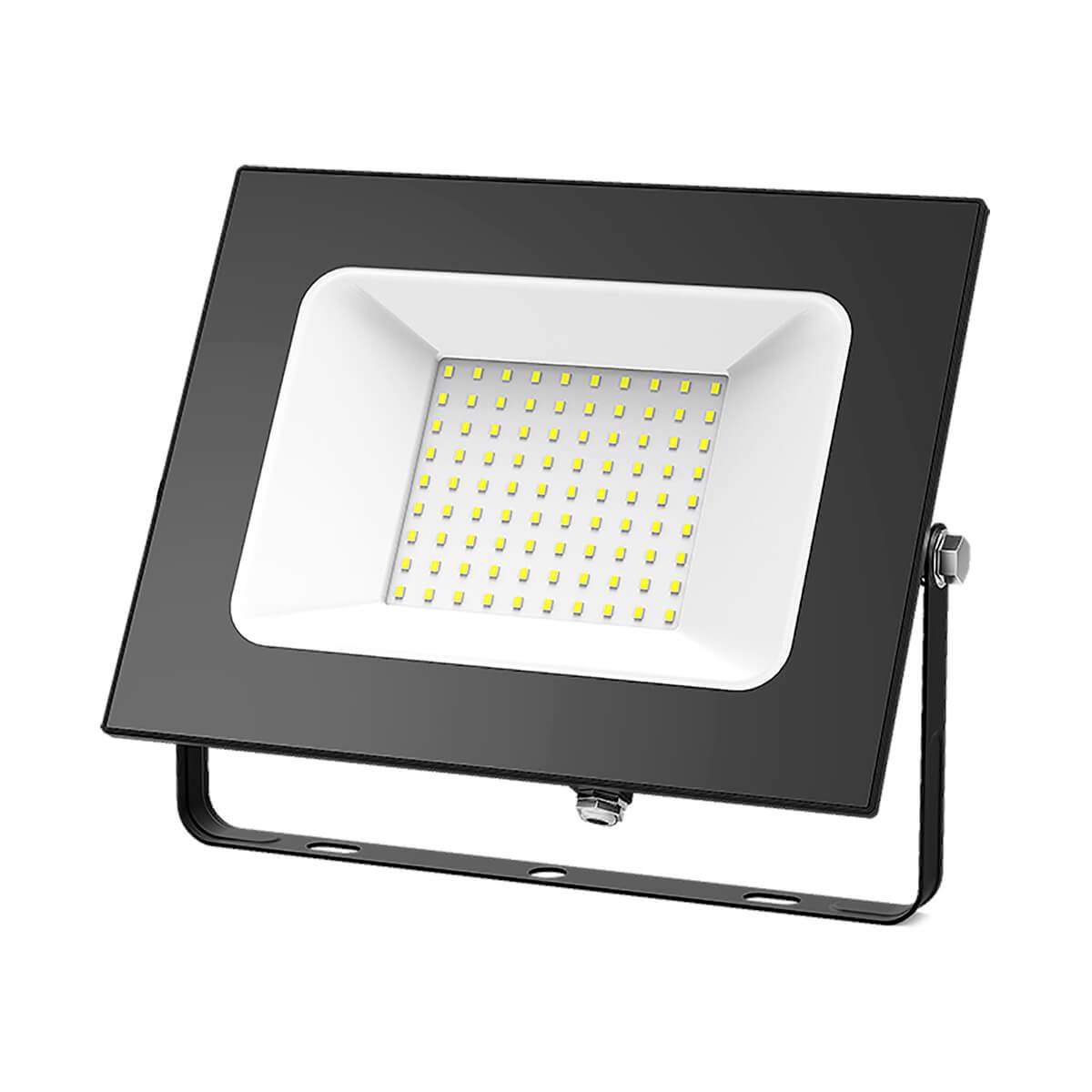 Уличное освещение Прожектор светодиодный Gauss Elementary Промо 100W 6500К 613100100P черный стекло