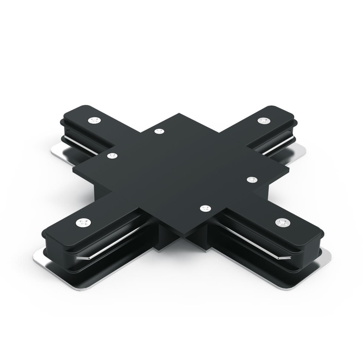 Трековые систем Коннектор X-образный Gauss TR137 черный металл