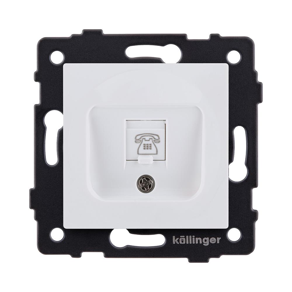 Электротовар Розетка телефонная RJ11, белый матовый Kollinger REA-009WM для Aspekt, Eleganz, Reflex белый