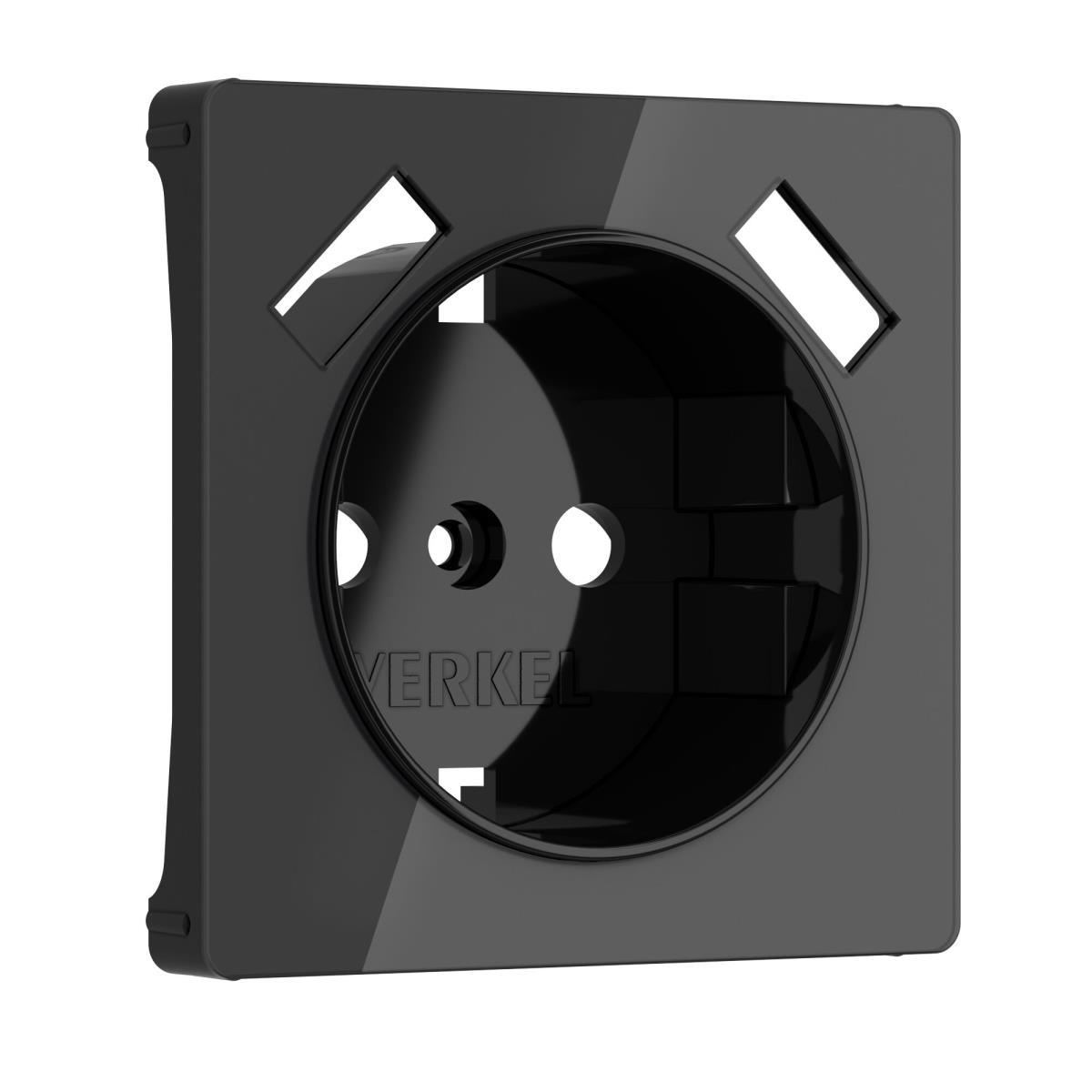 Электротовар Накладка для розетки USB Werkel черный акрил W1179548 14690389197786 черный пластик