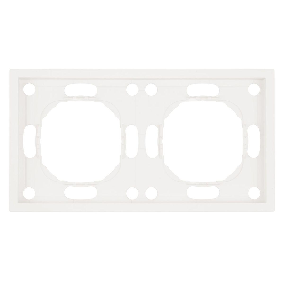 Электротовар Рамка 2-постовая Stekker Эмили белый фарфор PFR00-5002-01 49885 белый пластик