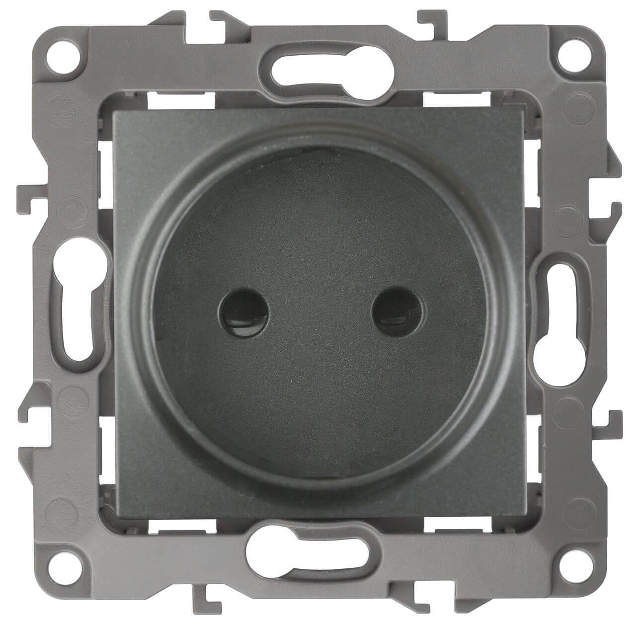 Электротовар Розетка ЭРА 12 2P 16A 250V 12-2105-12 Б0019335 серый пластик